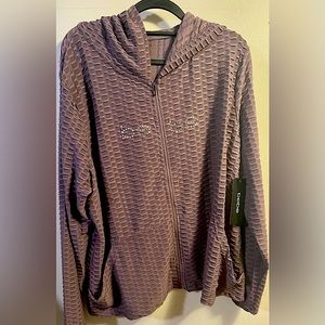 bebe honeycomb hoodie zip up Purple size 3X